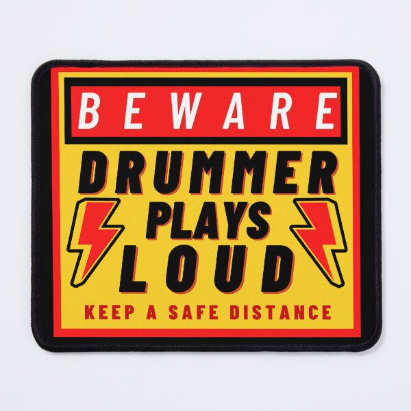 Item preview, Beware Drummer Plays Loud Drums funny design designed and sold by wholigans.