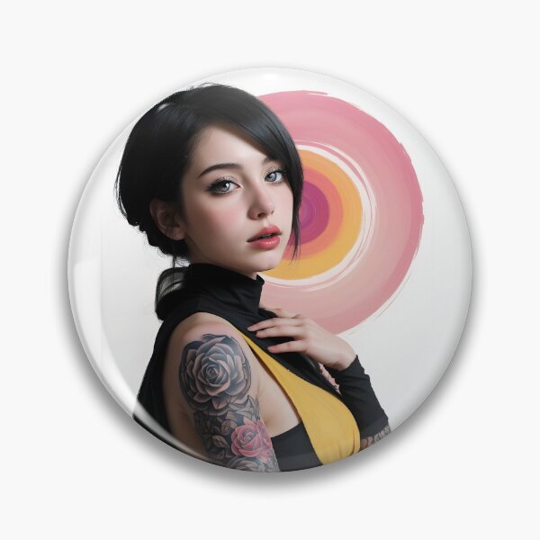 Artikelvorschau, Ein Anime-Mädchen, das mit einer Reihe lebhafter Tattoos geschmückt ist, bedeckt ihren Körper entworfen und verkauft von 90's Misaki.
