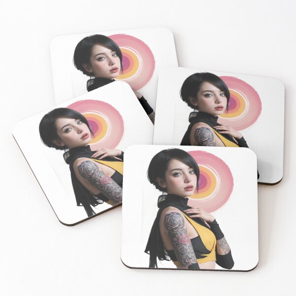 Item preview, anime girl adorned with an array of vibrant tattoos covers her body designed and sold by 90's Misaki.