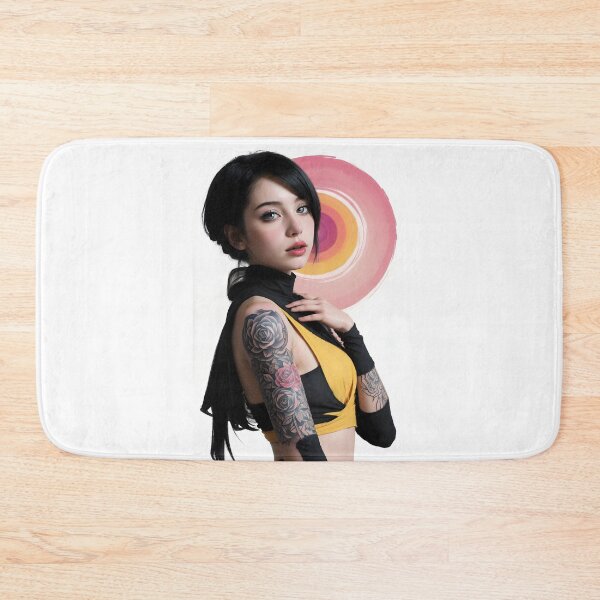 Item preview, anime girl adorned with an array of vibrant tattoos covers her body designed and sold by 90's Misaki.