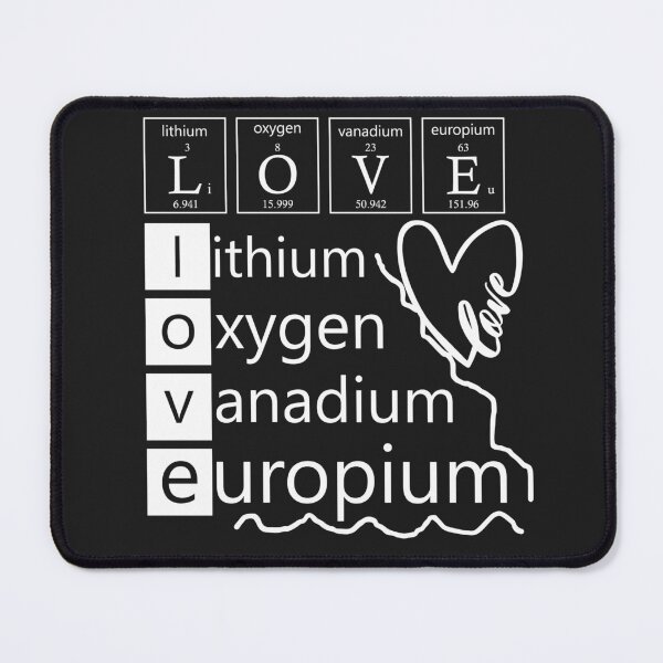Item preview, Love Funny Chemistry, Oxygen, Lithium, Vanadium, Europium designed and sold by CITY-SHOPPING.