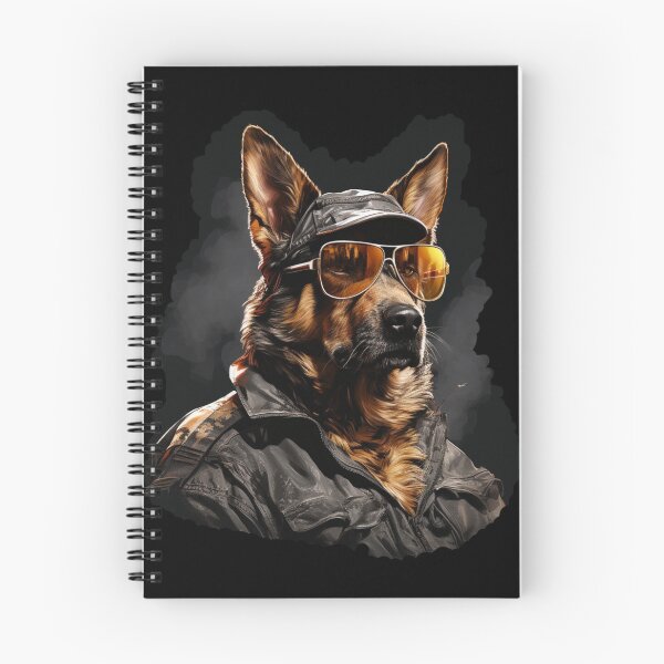 Item preview, Grumpy Mechanic dog german shepherd in glasses designed and sold by SkyEditor.