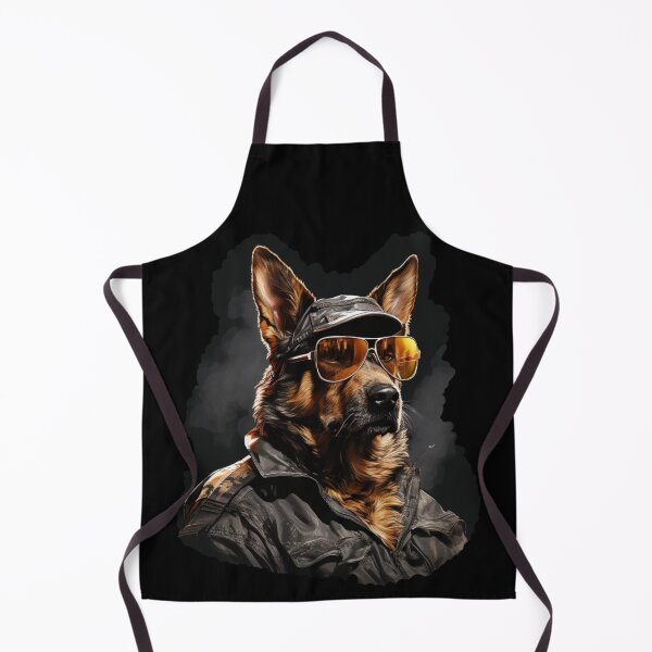 Item preview, Grumpy Mechanic dog german shepherd in glasses designed and sold by SkyEditor.