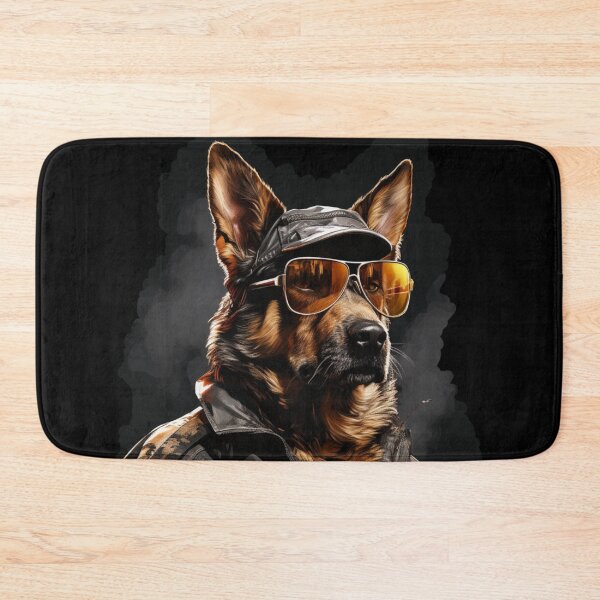 Item preview, Grumpy Mechanic dog german shepherd in glasses designed and sold by SkyEditor.