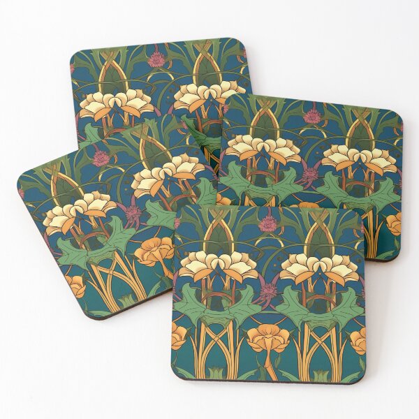 Item preview, Art Deco Nouveau Inspired Floral Tapestry designed and sold by digitalvintage.