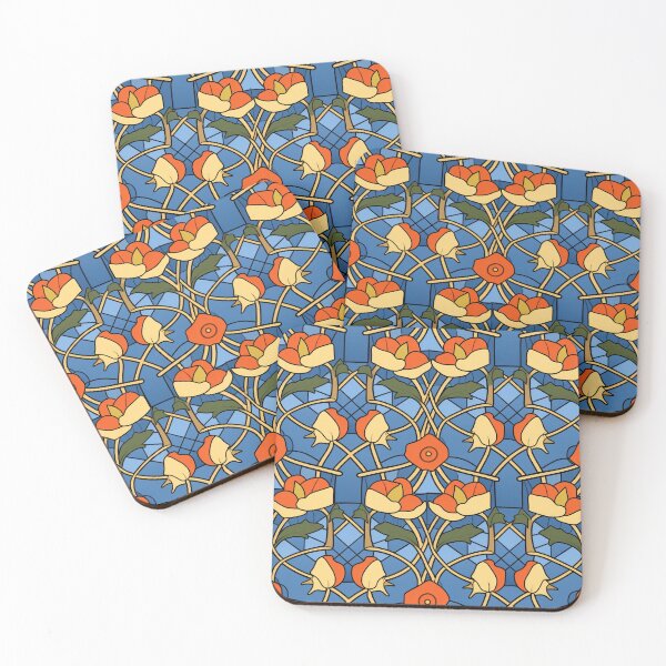Item preview, Art Deco Nouveau Inspired Floral Tapestry designed and sold by digitalvintage.