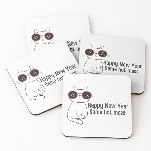 Item preview, Happy New Year, Same Hot Mess | Funny New year jokes designed and sold by PurpleWay.