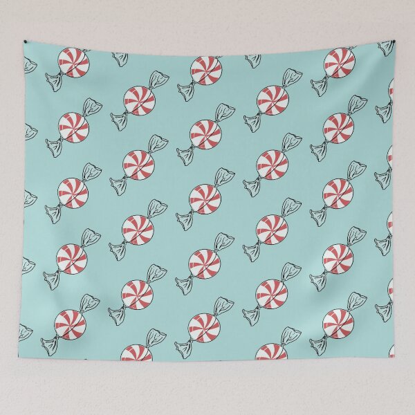 Item preview, Peppermint in wrapper on blue  designed and sold by AdventuresOy.