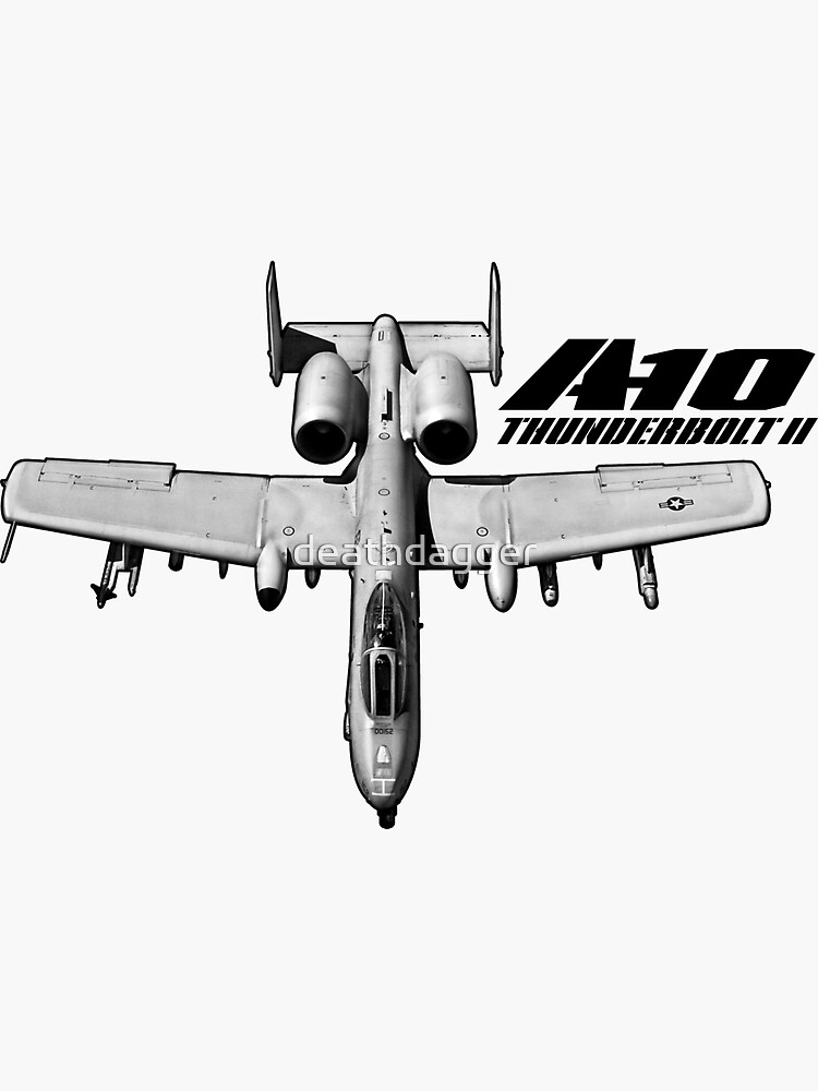 A 10 Thunderbolt Ii Sticker For Sale By Deathdagger Redbubble