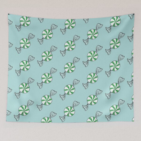 Item preview, Spearmint in wrapper on blue  designed and sold by AdventuresOy.