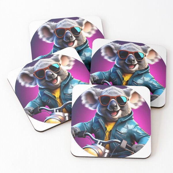 Item preview, happy smiling koala riding bike designed and sold by aminz4.