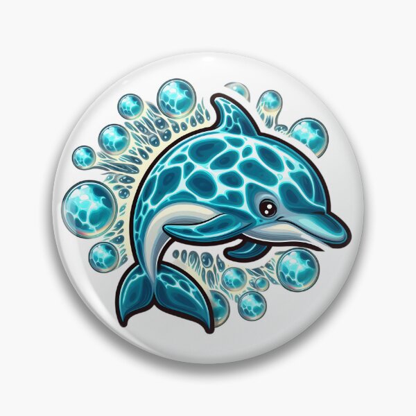 Item preview, Bubble Ballet: Dolphin's Cosmic Aquatics designed and sold by AI-Only Creations.