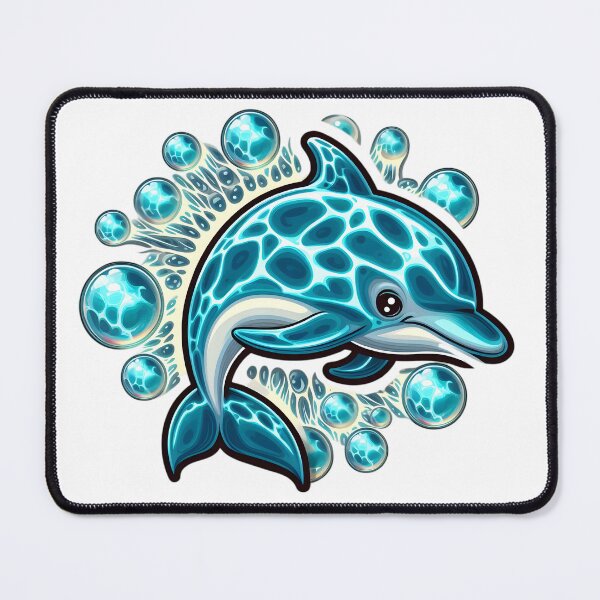 Item preview, Bubble Ballet: Dolphin's Cosmic Aquatics designed and sold by AI-Only Creations.