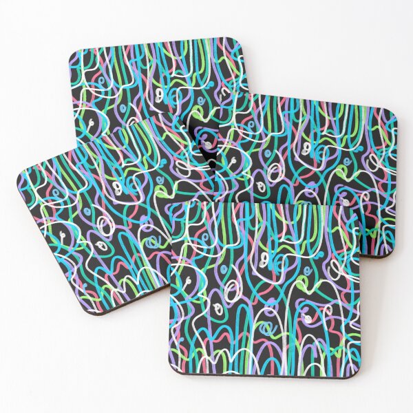 Item preview, Neon Squiggles Abstract Art  designed and sold by DanielleGensler.