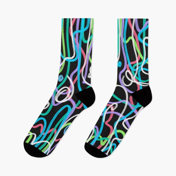 Item preview, Neon Squiggles Abstract Art  designed and sold by DanielleGensler.