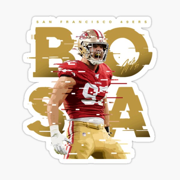 Niners Gold and Red San Francisco Golden Gate Bridge 49 Football Sports  Sticker 