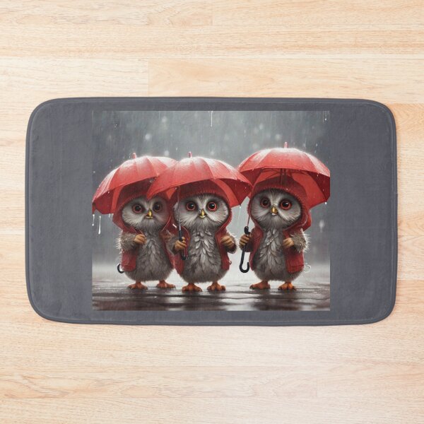 Item preview,  Trio of Cute Baby Owls in Red Raincoats designed and sold by T-shirtMill.