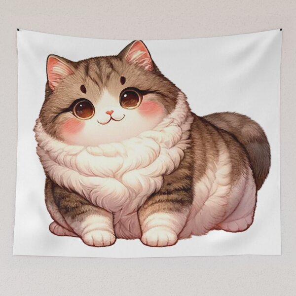 Item preview, A chubby fluffy cat designed and sold by UmaKitzler.