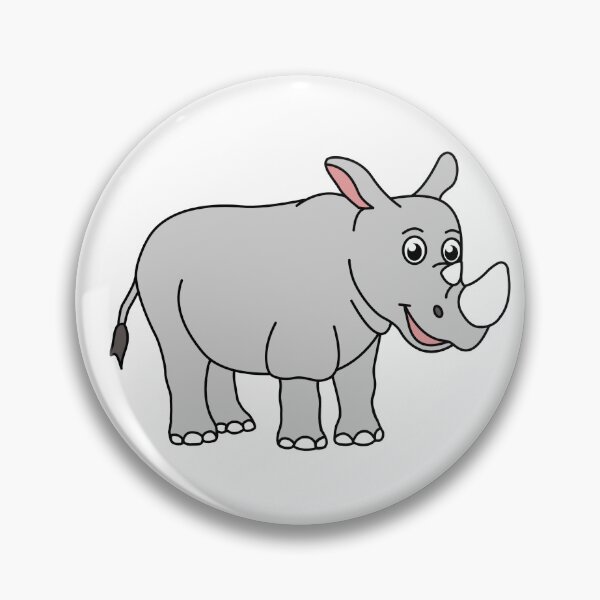 Item preview, Cute Happy Rhinoceros Safari Africa animal designed and sold by micarto.