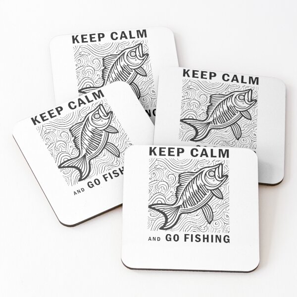 Item preview, keep calm and go fishing  designed and sold by CanvaSnap ⭐⭐⭐⭐⭐.
