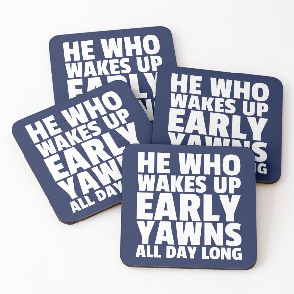 Item preview, Wakes Up Early Yawn All Day - Funny Sleepy Quotes - Wake Up Humor designed and sold by WIZECROW.