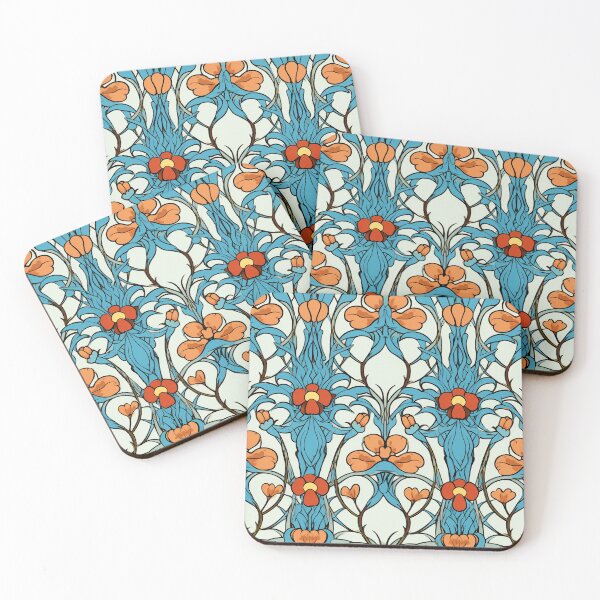 Item preview, Art Deco Nouveau Inspired Floral Tapestry designed and sold by digitalvintage.