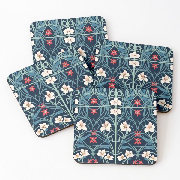 Item preview, Art Deco Nouveau Inspired Floral Tapestry designed and sold by digitalvintage.