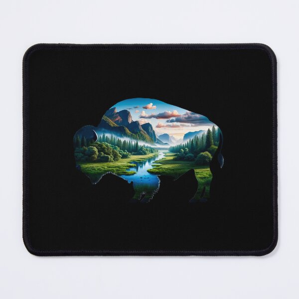 Item preview, Buffalo's Serene Wilderness: A Tranquil Silhouette designed and sold by momoworlddesign.