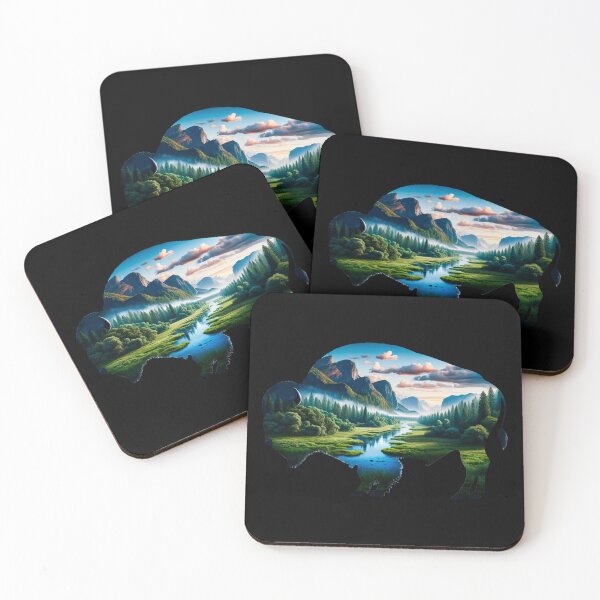 Item preview, Buffalo's Serene Wilderness: A Tranquil Silhouette designed and sold by momoworlddesign.