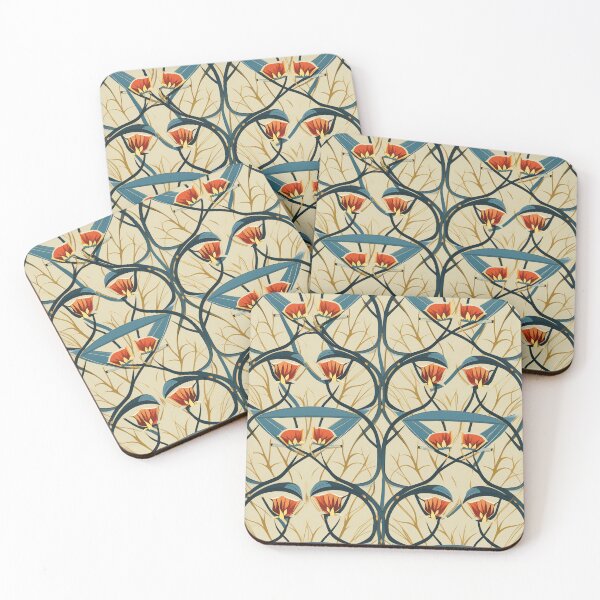 Item preview, Art Deco Nouveau Inspired Floral Tapestry designed and sold by digitalvintage.