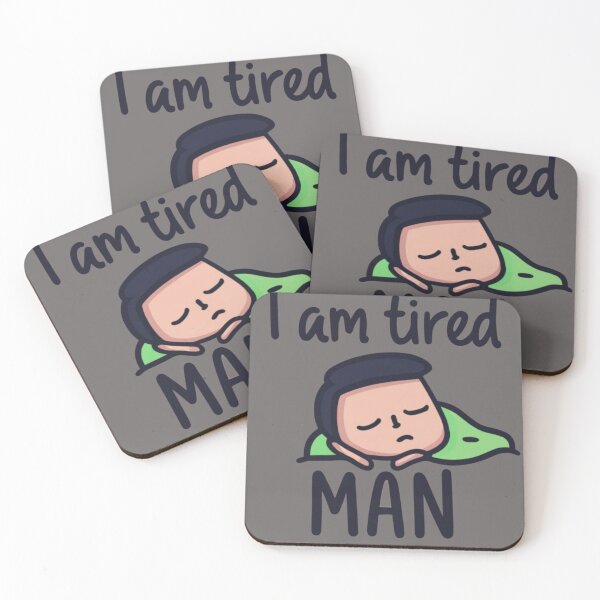 Item preview, I am tired man Graphic Text Design  designed and sold by Pawel Oska.
