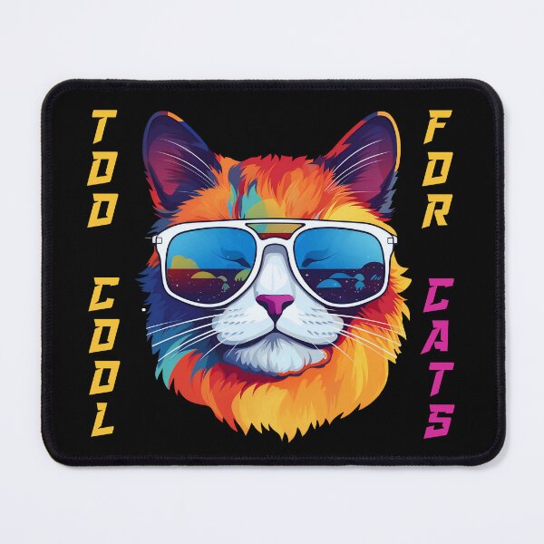 Item preview, Cool Cat Wearing Dark Glasses. Bold Colours Vector Style Cat designed and sold by Image-Caption.
