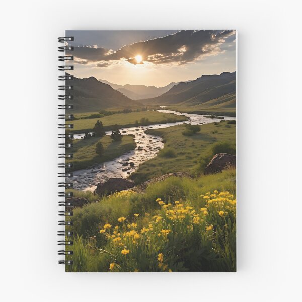 Item preview, Misty forest with river at sunset long exposure - Landscape photography designed and sold by TheArtistOf2022.