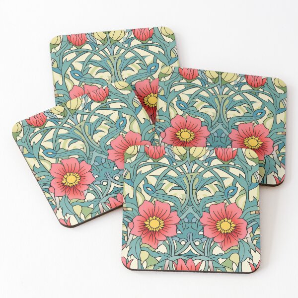 Item preview, Art Deco Nouveau Inspired Floral Tapestry designed and sold by digitalvintage.