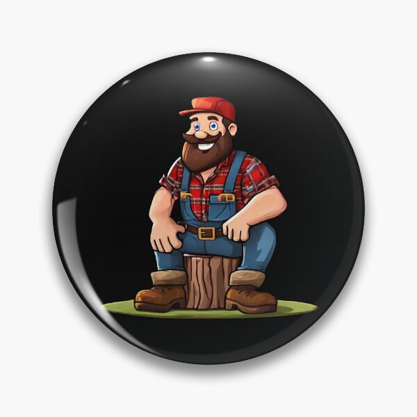 Item preview, Woodcutter on the Branch in a flannel shirt designed and sold by Aquillashop.