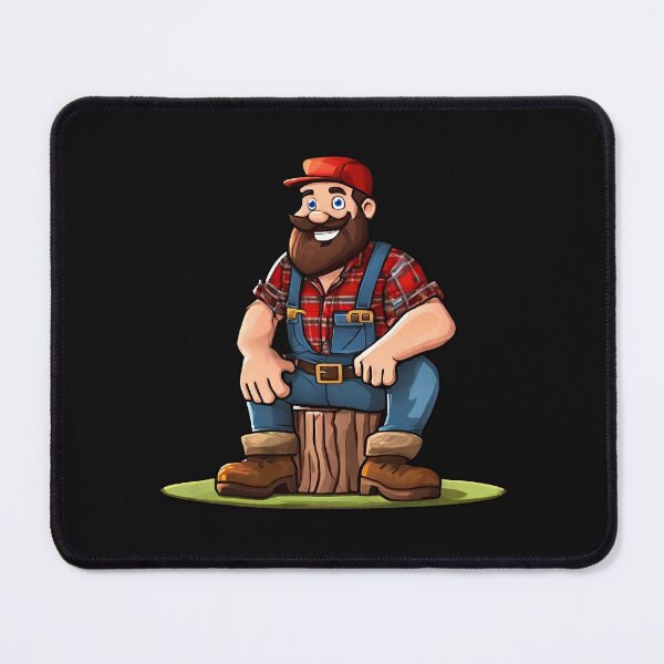 Item preview, Woodcutter on the Branch in a flannel shirt designed and sold by Aquillashop.
