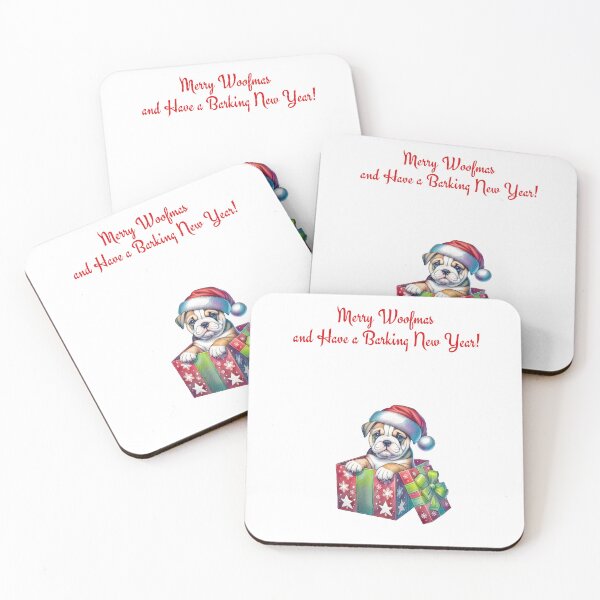 Item preview, Funny Bulldog Puppy  For Dog Lovers | Merry Woofmas and have a Barking New Year! designed and sold by TheMostLikely.