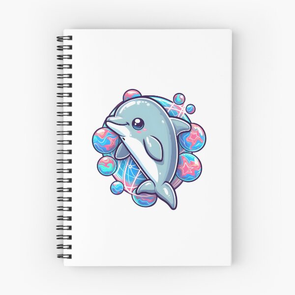 Item preview, Neon Splash: Dolphin's Cosmic Waterplay designed and sold by AI-Only Creations.