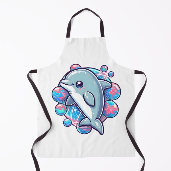 Item preview, Neon Splash: Dolphin's Cosmic Waterplay designed and sold by AI-Only Creations.