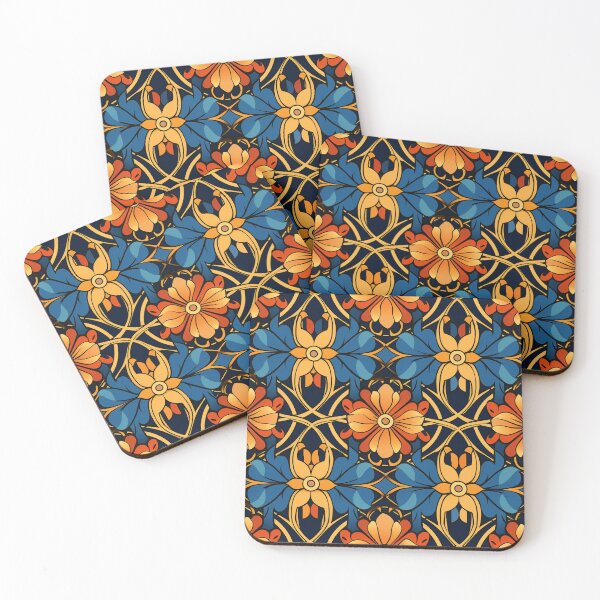 Item preview, Art Deco Nouveau Inspired Floral Tapestry designed and sold by digitalvintage.