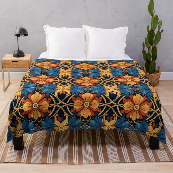 Item preview, Art Deco Nouveau Inspired Floral Tapestry designed and sold by digitalvintage.