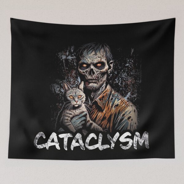 Item preview, Cataclysm - Apocalyptic Companion - Zombie and Cat Artwork designed and sold by SRZT.