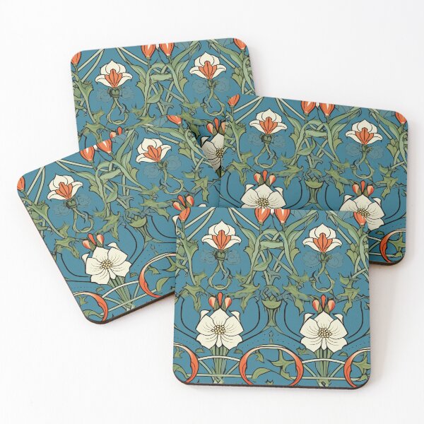 Item preview, Art Deco Nouveau Inspired Floral Tapestry designed and sold by digitalvintage.