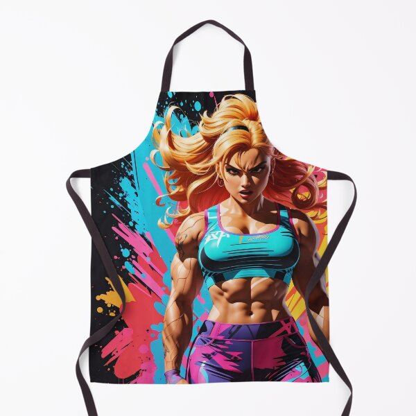 Item preview, Neon Warrior: Strength and Style in Dynamic Harmony designed and sold by ArtComixHaven.