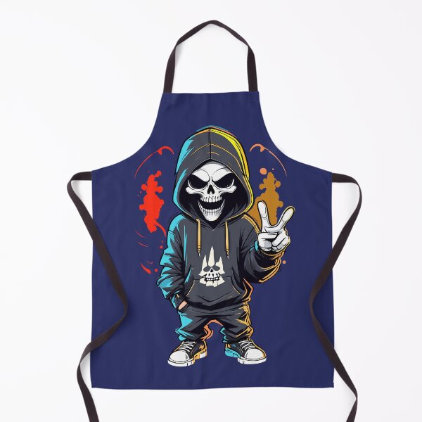 Item preview, Young skeleton hip hop player making victory sign designed and sold by mantra2023.