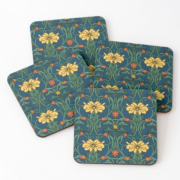 Item preview, Art Deco Nouveau Inspired Floral Tapestry designed and sold by digitalvintage.