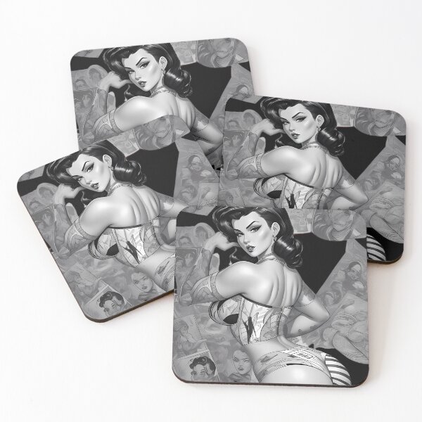 Item preview, Sultry Allure: Pinup Woman in Comic Realism designed and sold by Bubble-Bay Shop.
