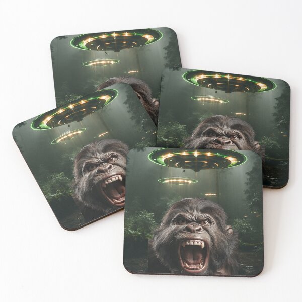 Item preview, Gorilla Selfie with UFOs designed and sold by Master-Print.