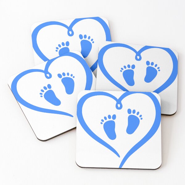 Item preview,  Baby Footprint Blue Color open Heart: Newborn Baby Feet designed and sold by InkPrintables.