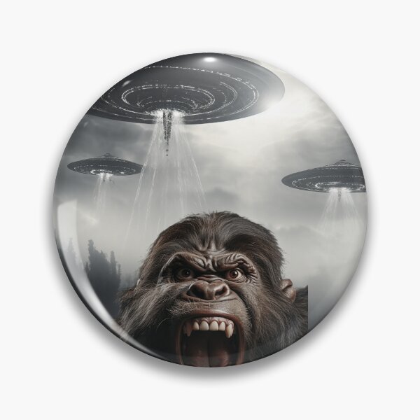 Item preview, Gorilla Selfie with UFOs designed and sold by Master-Print.